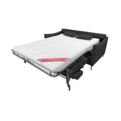 PICADILY Canapé Convertible 3 Places Noir Matelas Dunlopillo 140cm -Promos Chesteris Boutique canape 22720279