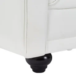 Canapés 3 Places, 2 Places Et Fauteuil En Simili Blanc CHESTERFIELD -Promos Chesteris Boutique canape 22757847