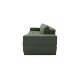 Canapé 4 Places Convertible Coffre Noyer Tissu Tramé Vert Olive -Promos Chesteris Boutique canape 22781819