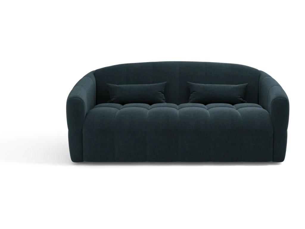 Canapé Convertible Express Dunlopillo Velours Bleu Paon 140cm 3 Canapé Convertible Express Dunlopillo Velours Bleu Paon 140cm – Image 3