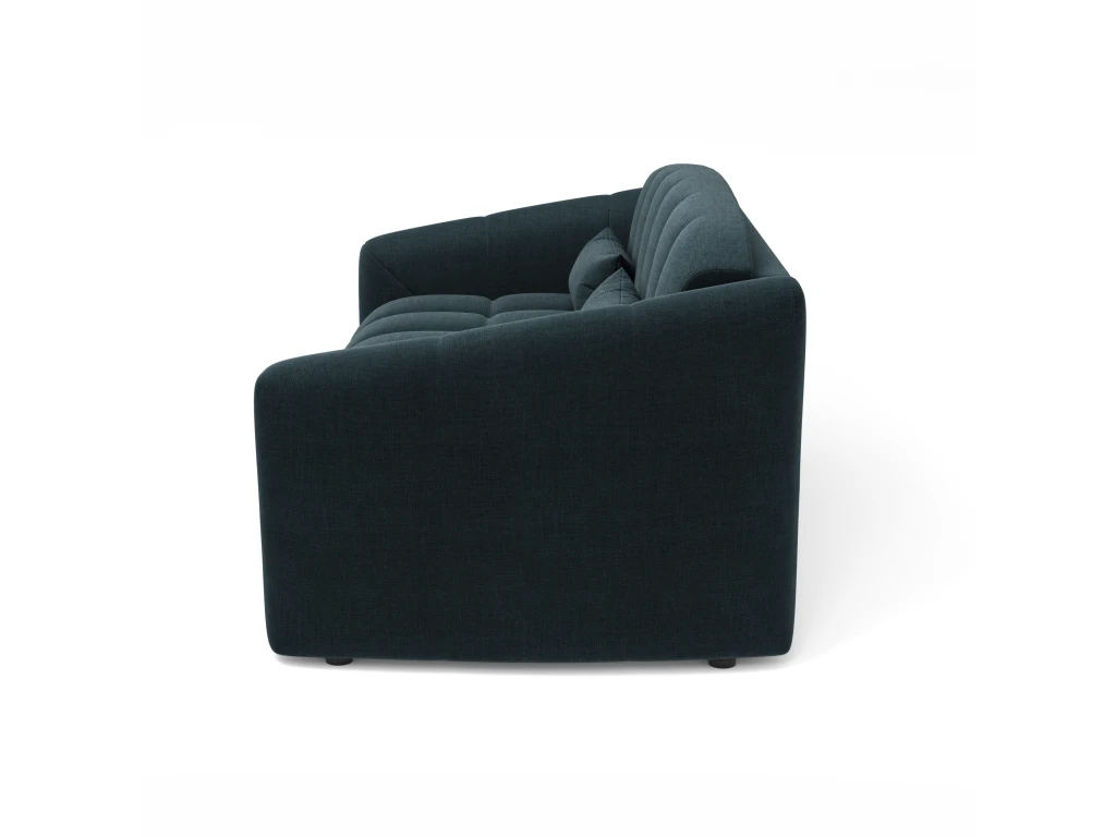 Canapé Convertible Express Dunlopillo Velours Bleu Paon 140cm 4 Canapé Convertible Express Dunlopillo Velours Bleu Paon 140cm – Image 4