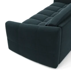 Canapé Convertible Express Dunlopillo Velours Bleu Paon 140cm 11 Canapé Convertible Express Dunlopillo Velours Bleu Paon 140cm -Promos Chesteris Boutique canape 22802741