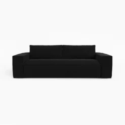 Canapé Convertible Express Dunlopillo Velours Noir 140cm -Promos Chesteris Boutique canape 22802819