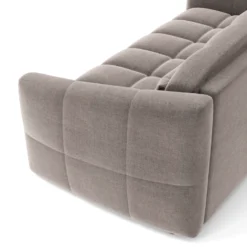 Canapé Convertible Express Dunlopillo Velours Taupe 140cm -Promos Chesteris Boutique canape 22802837