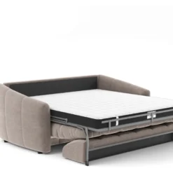 Canapé Convertible Express Dunlopillo Velours Taupe 140cm -Promos Chesteris Boutique canape 22802839