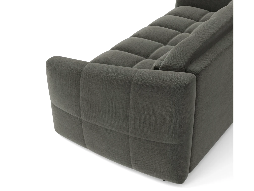 Canapé Convertible Express Dunlopillo Velours Gris Graphite 140cm 5 Canapé Convertible Express Dunlopillo Velours Gris Graphite 140cm – Image 5