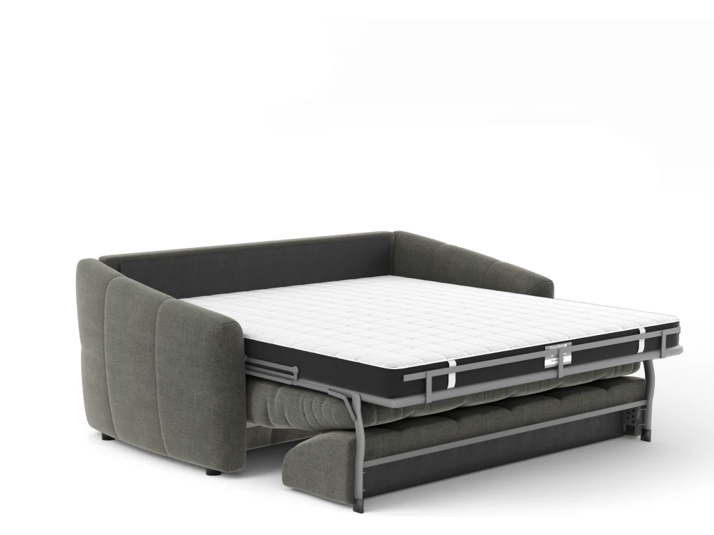 Canapé Convertible Express Dunlopillo Velours Gris Graphite 140cm 6 Canapé Convertible Express Dunlopillo Velours Gris Graphite 140cm – Image 6