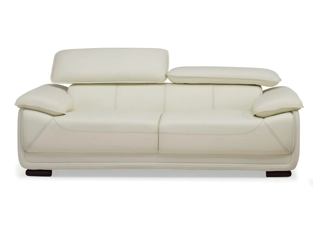 Canapé 2 Places En Cuir MACELO - Ivoire 3 Canapé 2 Places En Cuir MACELO - Ivoire – Image 3