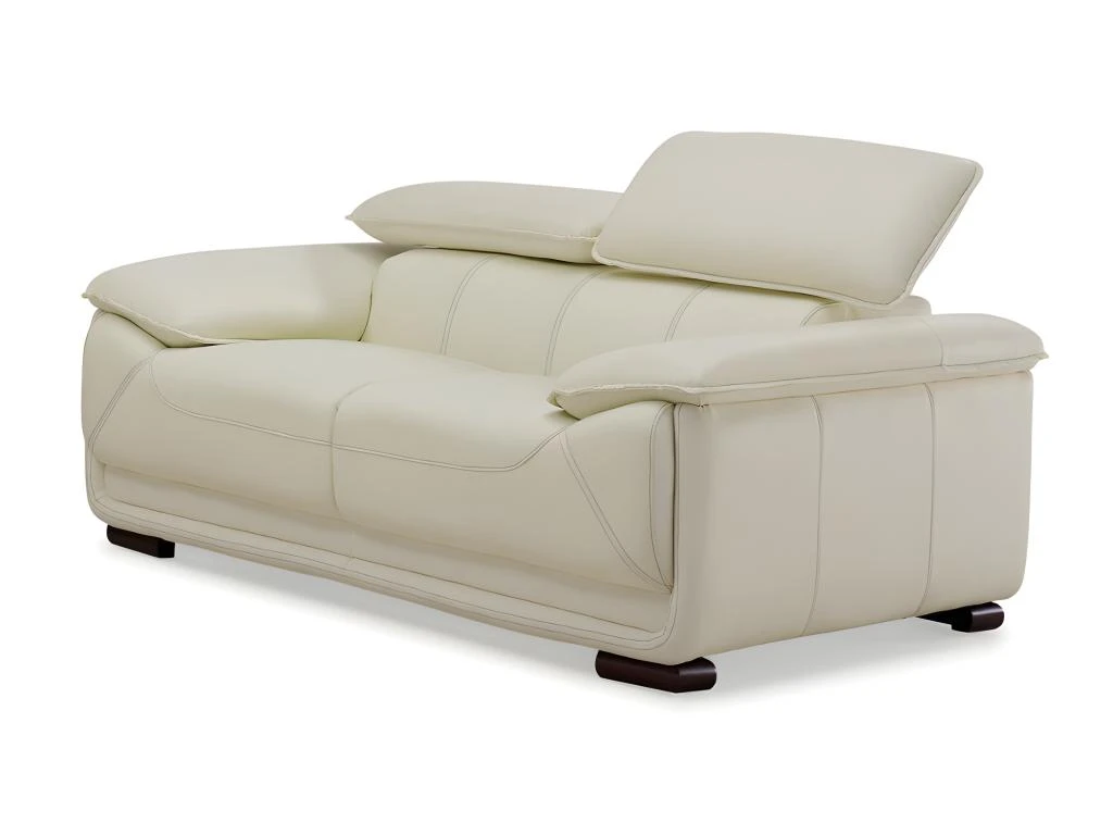 Canapé 2 Places En Cuir MACELO - Ivoire 4 Canapé 2 Places En Cuir MACELO - Ivoire – Image 4