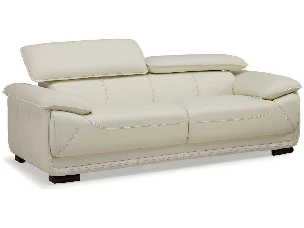 Canapé 3 Places En Cuir MACELO - Ivoire 6 Canapé 3 Places En Cuir MACELO - Ivoire – Image 6