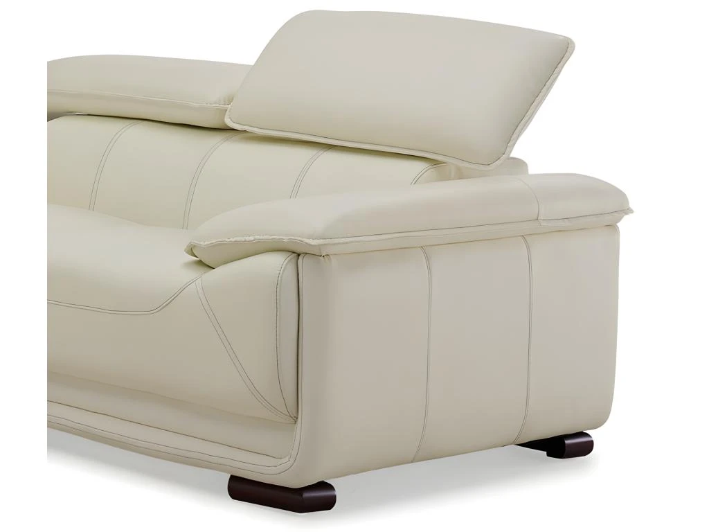 Canapé 2 Places En Cuir MACELO - Ivoire 6 Canapé 2 Places En Cuir MACELO - Ivoire – Image 6