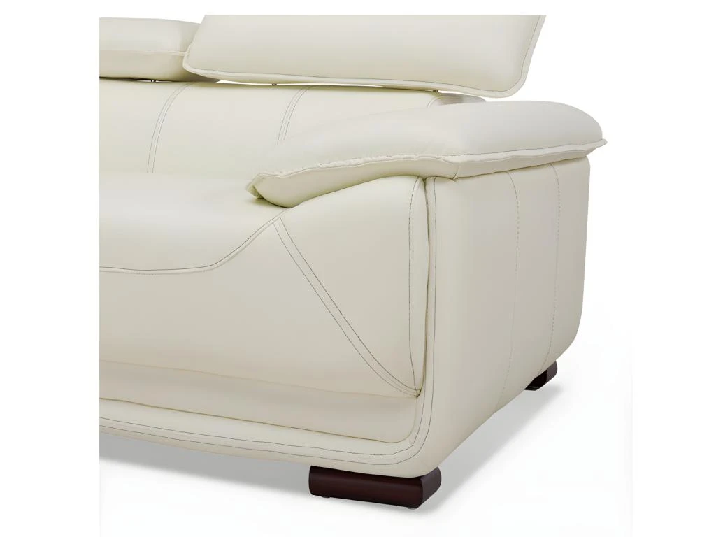 Canapé 3 Places En Cuir MACELO - Ivoire 4 Canapé 3 Places En Cuir MACELO - Ivoire – Image 4