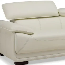 Canapé 3 Places En Cuir MACELO - Ivoire 12 Canapé 3 Places En Cuir MACELO - Ivoire -Promos Chesteris Boutique canape 228329