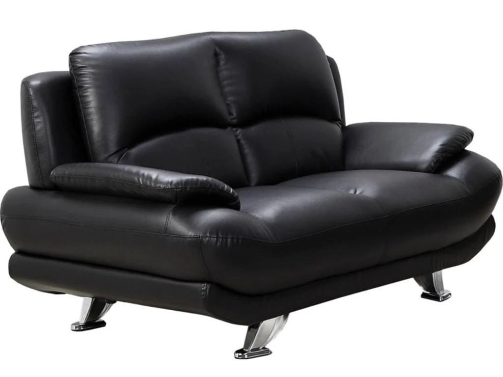 Canapé 2 Places En Simili MUSKO - Noir 4 Canapé 2 Places En Simili MUSKO - Noir – Image 4