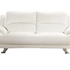 Canapé 3 Places En Simili MUSKO - Ivoire -Promos Chesteris Boutique canape 228365