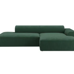Canapé D'angle Droit En Velours Côtelé Vert Sapin NEPIRI -Promos Chesteris Boutique canape 22853841