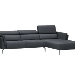 Canapé D'angle LIAM Avec Têtières En Tissu - Angle Droit, Gris Anthracite -Promos Chesteris Boutique canape 22923533