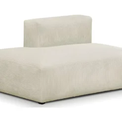 Module D'angle Ouvert à Gauche 2 Places En Velours Côtelé Beige - Modulo