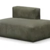 Module D'angle Ouvert à Droite 2 Places En Velours Côtelé Vert Kaki - Modulo