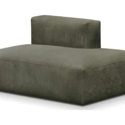 Module D'angle Ouvert à Droite 2 Places En Velours Côtelé Vert Kaki - Modulo