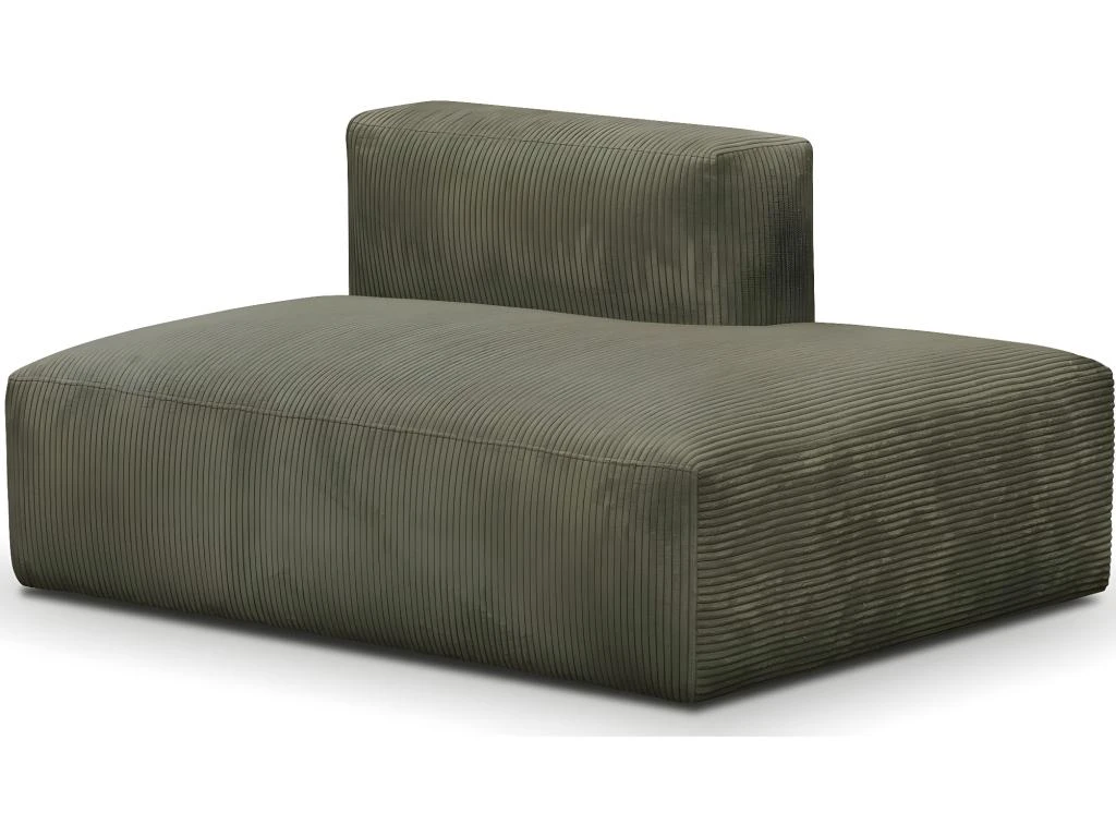 Module D'angle Ouvert à Droite 2 Places En Velours Côtelé Vert Kaki - Modulo 1 Module D'angle Ouvert à Droite 2 Places En Velours Côtelé Vert Kaki - Modulo