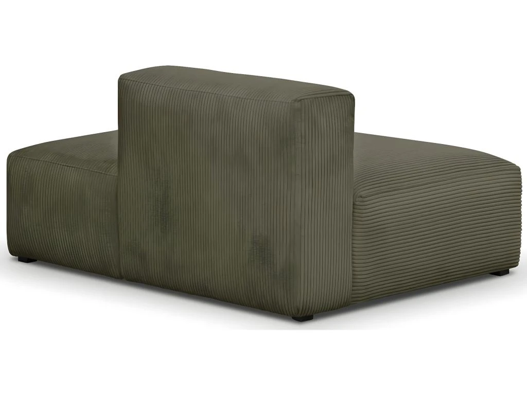 Module D'angle Ouvert à Droite 2 Places En Velours Côtelé Vert Kaki - Modulo 2 Module D'angle Ouvert à Droite 2 Places En Velours Côtelé Vert Kaki - Modulo – Image 2