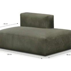 Module D'angle Ouvert à Droite 2 Places En Velours Côtelé Vert Kaki - Modulo 6 Module D'angle Ouvert à Droite 2 Places En Velours Côtelé Vert Kaki - Modulo -Promos Chesteris Boutique canape 22943433