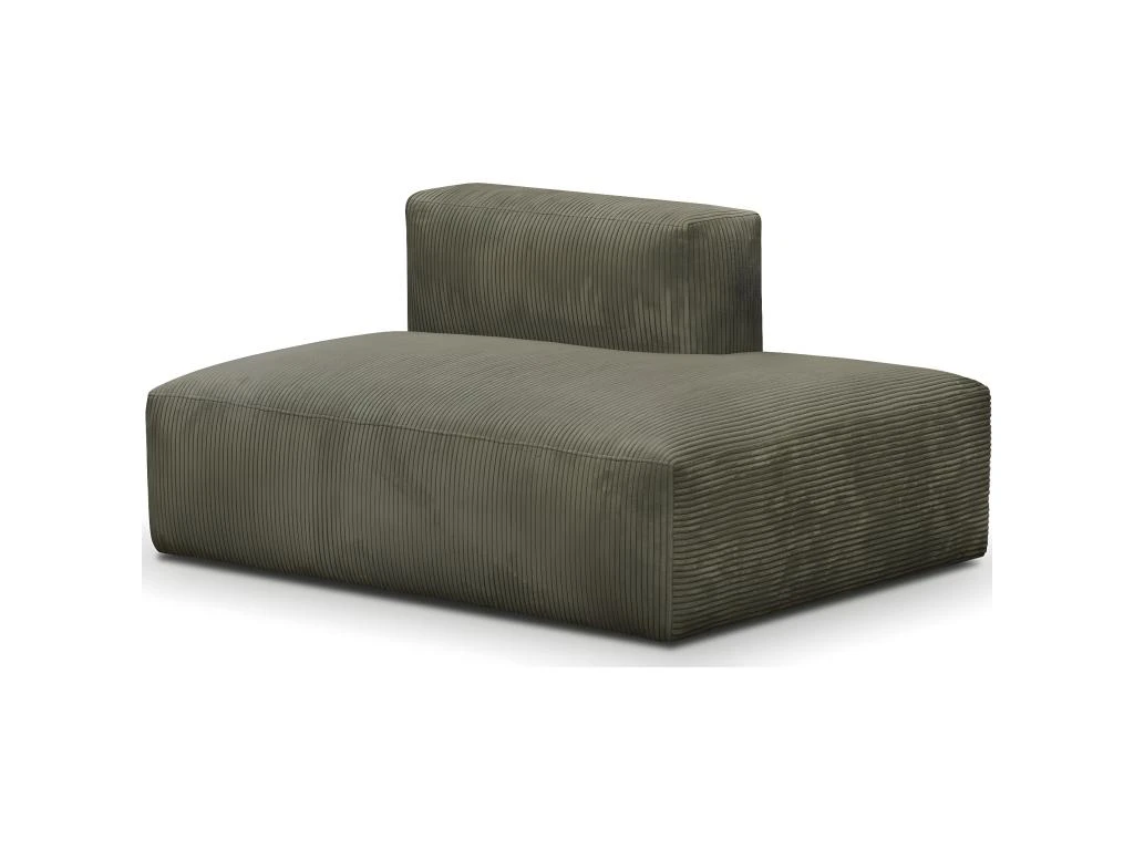 Module D'angle Ouvert à Droite 2 Places En Velours Côtelé Vert Kaki - Modulo 4 Module D'angle Ouvert à Droite 2 Places En Velours Côtelé Vert Kaki - Modulo – Image 4