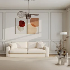 Canapé 3 Places En Tissu Beige JULINA 15 Canapé 3 Places En Tissu Beige JULINA -Promos Chesteris Boutique canape 22969085