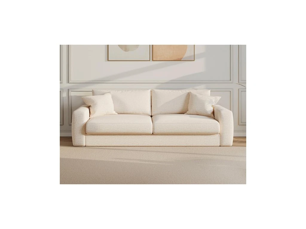 Canapé 3 Places En Tissu Beige JULINA 7 Canapé 3 Places En Tissu Beige JULINA – Image 7