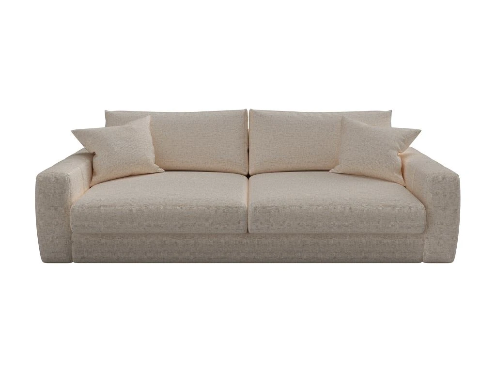 Canapé 3 Places En Tissu Beige JULINA 3 Canapé 3 Places En Tissu Beige JULINA – Image 3