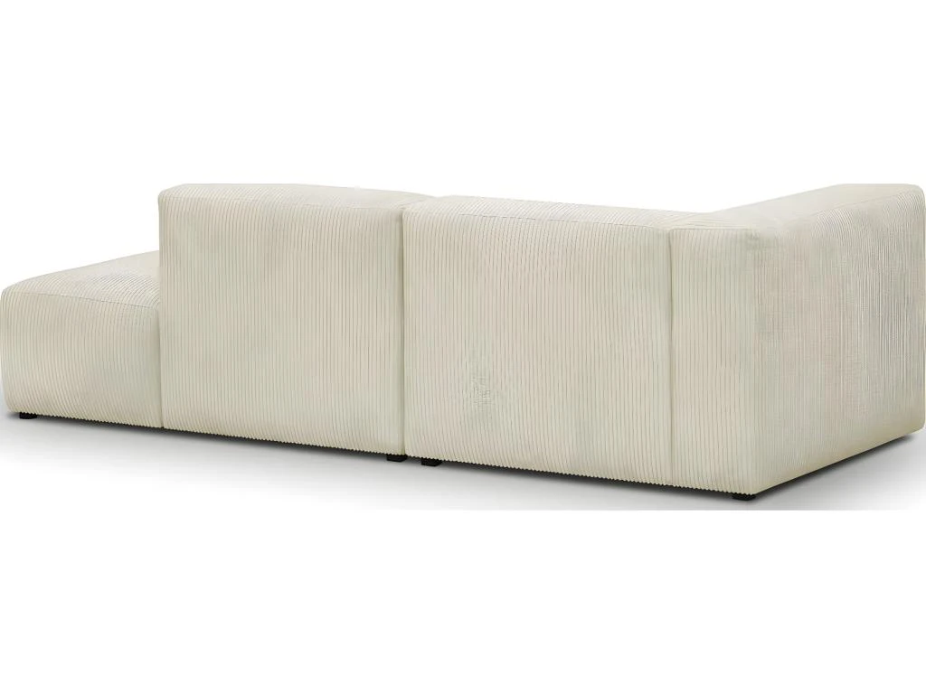 Canapé D'angle à Gauche Modulable Avec Méridienne 3/4 Places En Velours Côtelé Beige - Modulo 4 Canapé D'angle à Gauche Modulable Avec Méridienne 3/4 Places En Velours Côtelé Beige - Modulo – Image 4