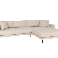 Lido - Canapé D'angle Droit En Tissu Pieds Métal L290cm - Couleur - Beige -Promos Chesteris Boutique canape 23004373