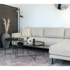 Lido - Canapé D'angle Droit En Tissu Pieds Métal L290cm - Couleur - Beige -Promos Chesteris Boutique canape 23004381