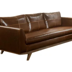 Canapé 3 Places En Cuir Vieilli ALEGAN - Marron 7 Canapé 3 Places En Cuir Vieilli ALEGAN - Marron -Promos Chesteris Boutique canape 234911