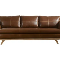 Canapé 3 Places En Cuir Vieilli ALEGAN - Marron 8 Canapé 3 Places En Cuir Vieilli ALEGAN - Marron -Promos Chesteris Boutique canape 234913