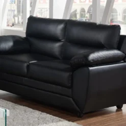 Canapé 2 Places MANOA En Simili - Noir