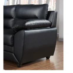 Canapé 3 Places MANOA En Simili - Noir 6 Canapé 3 Places MANOA En Simili - Noir -Promos Chesteris Boutique canape 236039