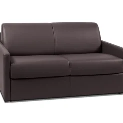 Canapé 2 Places Convertible Express En Simili CALIFE - Marron - Couchage 120 Cm - Matelas 14 Cm -Promos Chesteris Boutique canape 245621