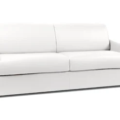 Canapé 4 Places Convertible Express En Simili CALIFE - Blanc - Couchage 160 Cm - Matelas 14 Cm -Promos Chesteris Boutique canape 245699
