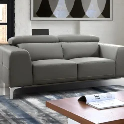 Canapé 2 Places En Simili WANAKA - Gris