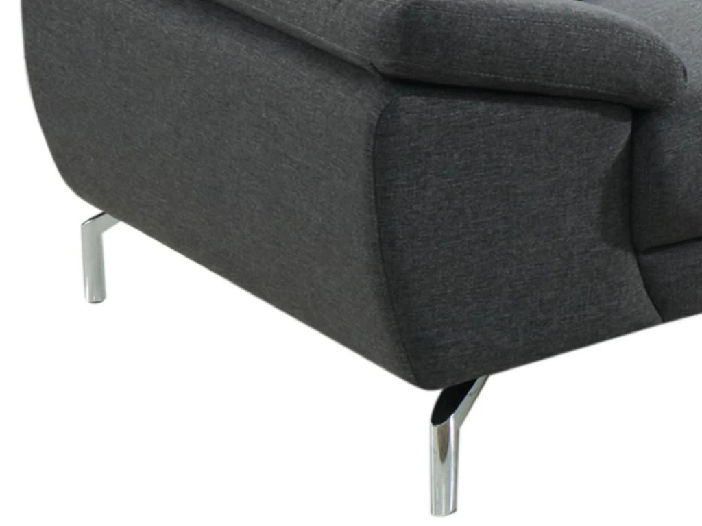Canapé 3 Places En Tissu GRETEL - Gris 4 Canapé 3 Places En Tissu GRETEL - Gris – Image 4