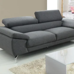 Canapé 3 Places En Tissu GRETEL - Gris