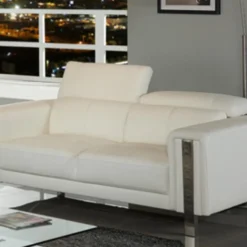 Canapé 2 Places En Simili MAROUA - Blanc