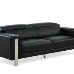 Canapé 3 Places En Simili MAROUA - Noir -Promos Chesteris Boutique canape 254067