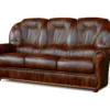 Canapé 3 Places 100% Cuir De Buffle DAPHNE - Marron
