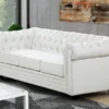 Canapé 3 Places En Simili CHESTERFIELD - Blanc