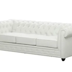 Canapé 3 Places En Simili CHESTERFIELD - Blanc 9 Canapé 3 Places En Simili CHESTERFIELD - Blanc -Promos Chesteris Boutique canape 268193