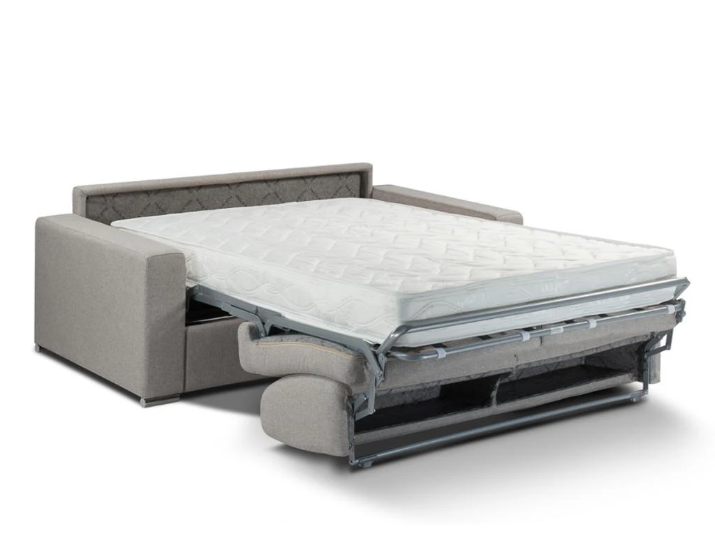 Canapé 3 Places Convertible Express En Simili CALITO - Gris - Couchage 140 Cm - Matelas 14 Cm Avec Mémoire De Forme DUNLOPILLO 12 Canapé 3 Places Convertible Express En Simili CALITO - Gris - Couchage 140 Cm - Matelas 14 Cm Avec Mémoire De Forme DUNLOPILLO – Image 12