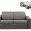 Canapé 2 Places Convertible Express En Tissu CALITO - Anthracite - Couchage Lattes Larges 120 Cm - Matelas 18 Cm